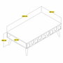 Hanah Home Lyon 34 Mesa de Centro Blanco y Nogal